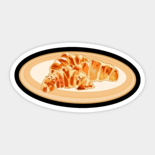 Croissant cartoon illustration Sticker